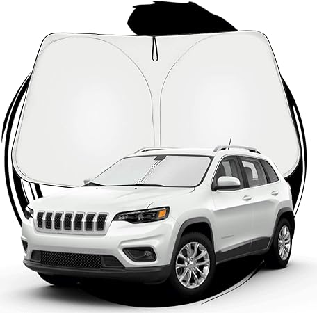 Amazon Ruiya ジープ チェロキー Kl系適用 サンシェード フロントガラス用 パラソル 車用サンシェード Uvカット 日よけ 車中泊 折り畳み式 カスタムパーツ サンシェード 車 バイク
