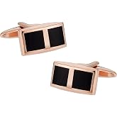 Cuff-Daddy Black and Rose Gold Cufflinks with Presentation Box