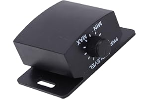 Hamwesh Universal Bass Knob, 6 Pin Precise Bass Control Quick Installation and LED Indicator Control Knob, Subwoofer Volume w