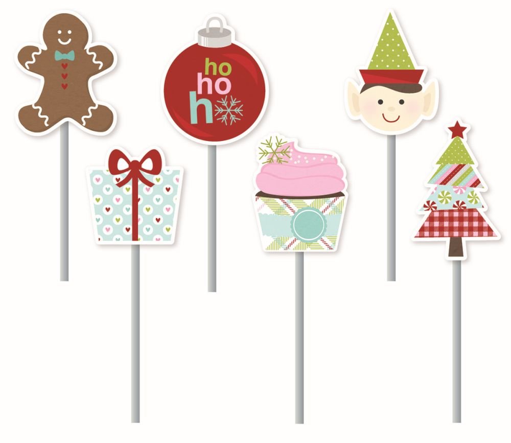 Simple Stories Mistletoe Kisses Decorative Clips, Metal, Multi-Colour, 17.2 x 10.8 x 0.6 cm