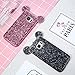 Rhinestone Mouse Ears Cover by Tech Express for Samsung Galaxy S9 or S9+ Chrome Bumper Bling [Flexible TPU Case] Sparkle Glitter Diamond Shimmering Cartoon Character Case (Rose Gold, S9+ Plus)