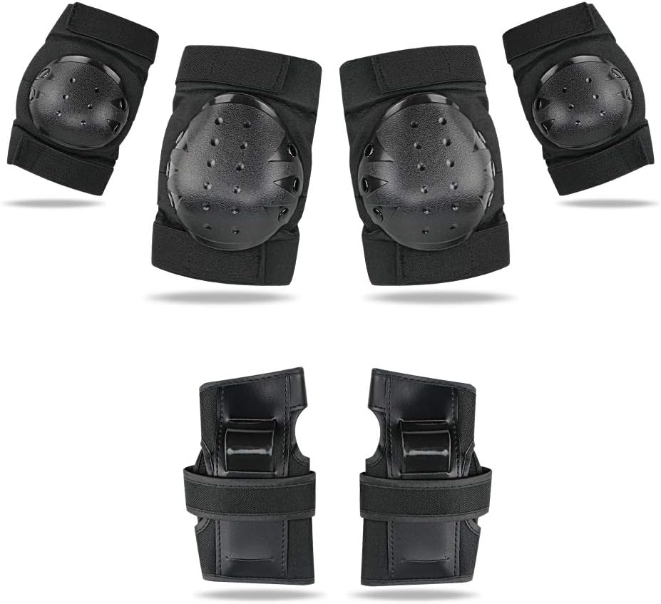 welltop Knee Pads Elbow Pads Wrist Guards for Kids/Youth/Adults, 3 in 1 Protective Gear Set for Rollerblade Roller Skates Riding Cycling