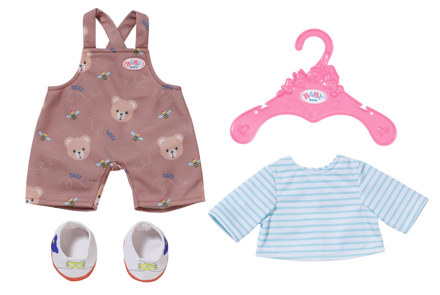 Baby born Bear Jeans Outfit 834732 - Clothing for BABY born Bear and Dolls up to 36cm - Bear Themed Outfit with Shoes - Suitable for Kids from 1+