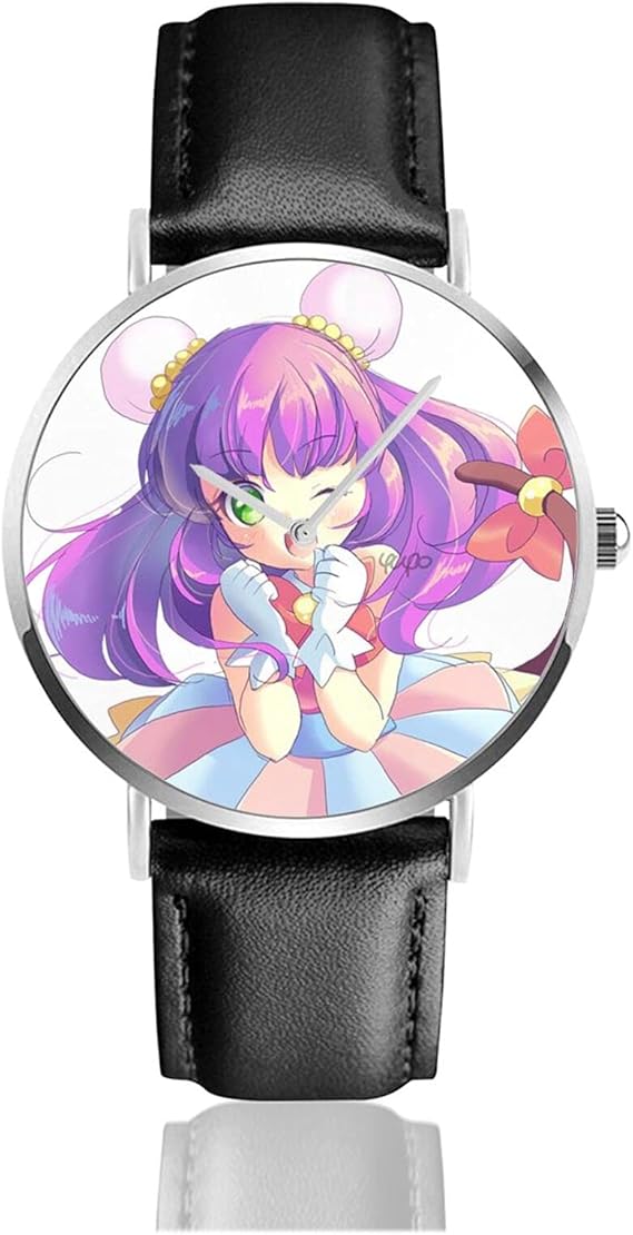 Amazon トゥインクルプリキュア 星奈ほしなひかる 羽衣はごろもララ 天宮あまみやえれな 香久矢かぐやまどか ユニ マオ バケニャーン キュアコスモ 10 腕時計 本革ベルト ブラック 防水 人気なギフト シンプル おしゃれ ウォッチ 腕時計 腕時計 通販