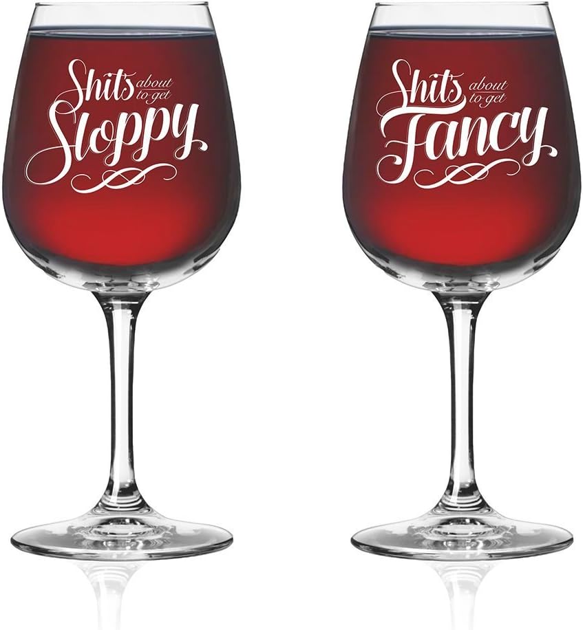 mr and mrs santa wine glasses