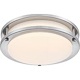Westinghouse Lighting Lauderdale Transitional One-Light, 11 Inch 23 Watt LED Indoor Flush Mount Fixture with Color Temperatur