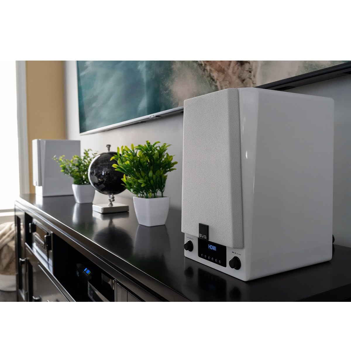 SVS Prime Wireless Pro Powered Speaker System with Chromecast and Airplay 2 - Pair (Piano Gloss White)