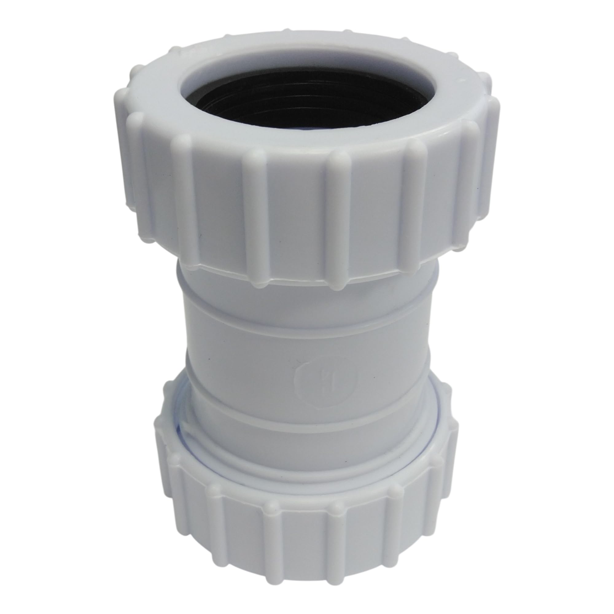 Merriway BH02908 Waste Compression Straight Connector 32mm Nominal (1 1/4") White – Plastic Sink & Basin Waste Pipe Joiner
