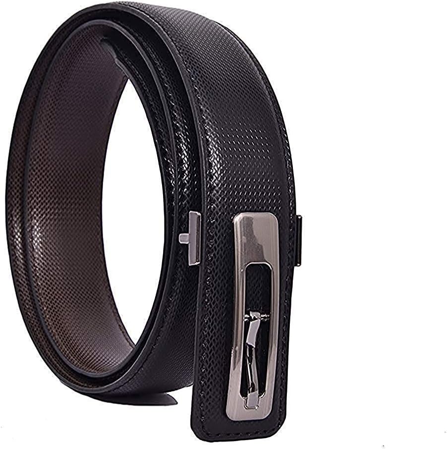 Goodwill Tech™ Causal Formal Men’s Belt, Reversible Classic Leather Belt with Push Button Buckle with Holes