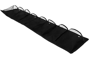 DIKACA Rv Shoe Organizer 8-Pocket Hanging Bedside Storage Bag Black Non-Woven Mesh Space Saving for Camper