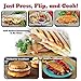 Red Copper Flipwich Non-Stick Grilled Sandwich and Panini Maker by BulbHead (2 Pack)