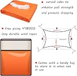HEYOMART Sun Shade Sail 3m x 4m Rectangle Orange UV 98% Waterproof view 2