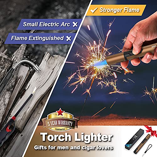 JEVSTU Butane Lighter, Torch Lighter with Fuel Level Window, Adjustable