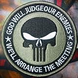 Velcro Camo Green Punisher ODA Navy Patch 3.5 Inches