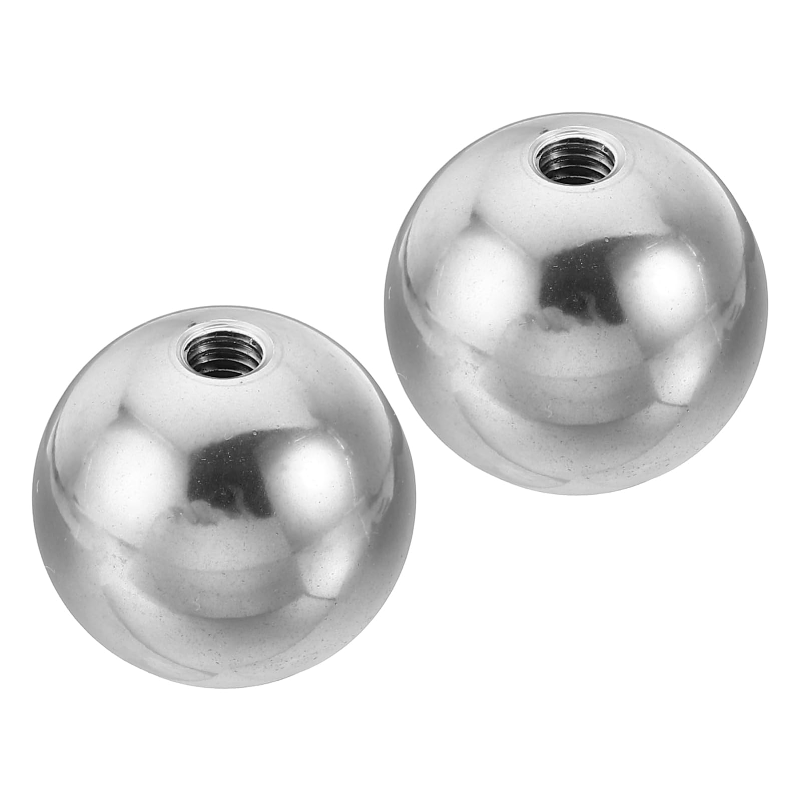 PATIKIL M6x28mm Ball Nuts Knob, 2 Pack Female Thread 304 Stainless Steel Round Blind Hole Screw Cap Cover for Lighting Machinery DIY Decoration, Silver