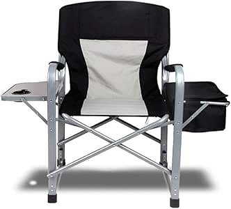 GQW Silla Plegable con Bolsa de Almacenamiento y Mesa Auxiliar, Silla