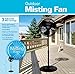 Holmes Group Holmes Outdoor 16-Inch 3-Speed Misting Stand Fan-Black, HSF1614-BLU