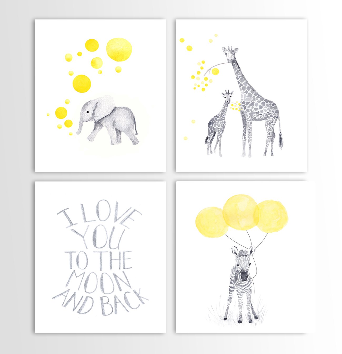 giraffe and elephant wall art