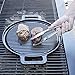 EurKitchen Pre-Seasoned Two-Sided Cast Iron Pizza Stone, Griddle and Grill Pan w/ Reinforced Handles - 13.5-inch - Perfect for Use on a Stovetop, BBQ, or Oven