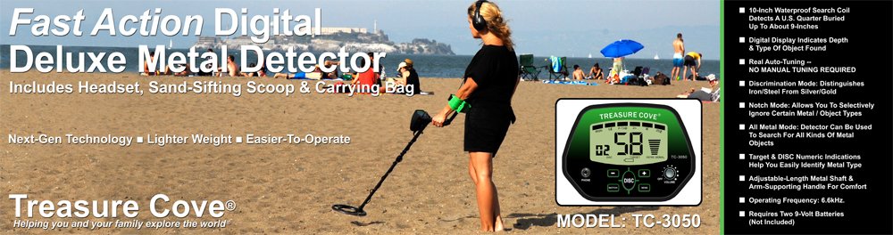Treasure Cove Kit de detector de metales digital de acción ...