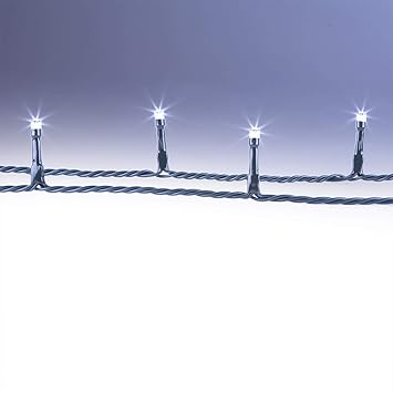 CLGarden LED Außenlichterkette 20 Meter 200 LEDs kaltweiß Lichterkette