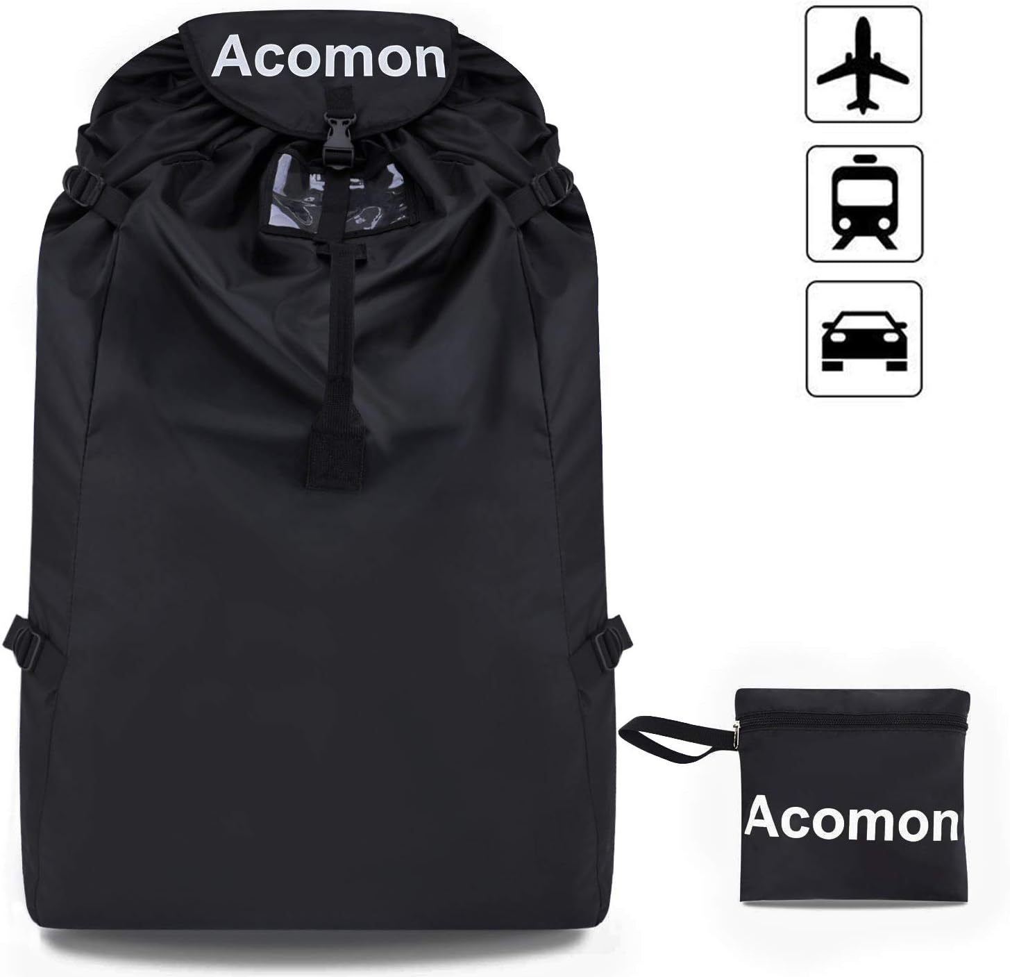 Car Seat Travel Bag, Baby Seat Transportable Bag, Acomon Universal Child Seat Bag for Airplane,Infant Carrier, Booster Seats Bags for Air Travel,Car Seat Protective Bag for Child Seat