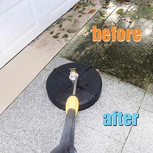 EDOU 15Inch Pressure Washer Surface Cleaner with 2 Pressure Washer Extension Wand Attachment