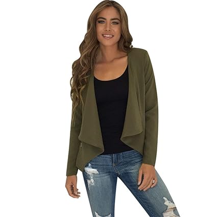 green waterfall cardigan