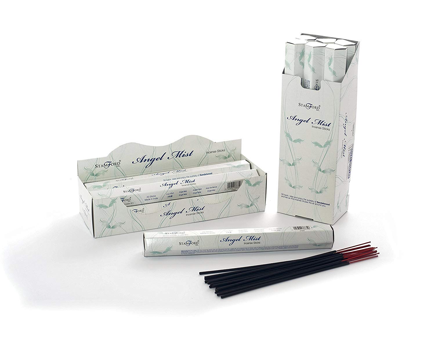 STAMFORD INC. 37835 Angel Mist Incense Sticks, 20 Sticks x 6 Packs