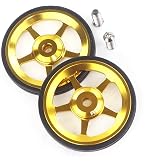 2pcs ACE Alloy Easy Wheels Easywheel For Brompton Folding Bike Dino Kiddo(gold