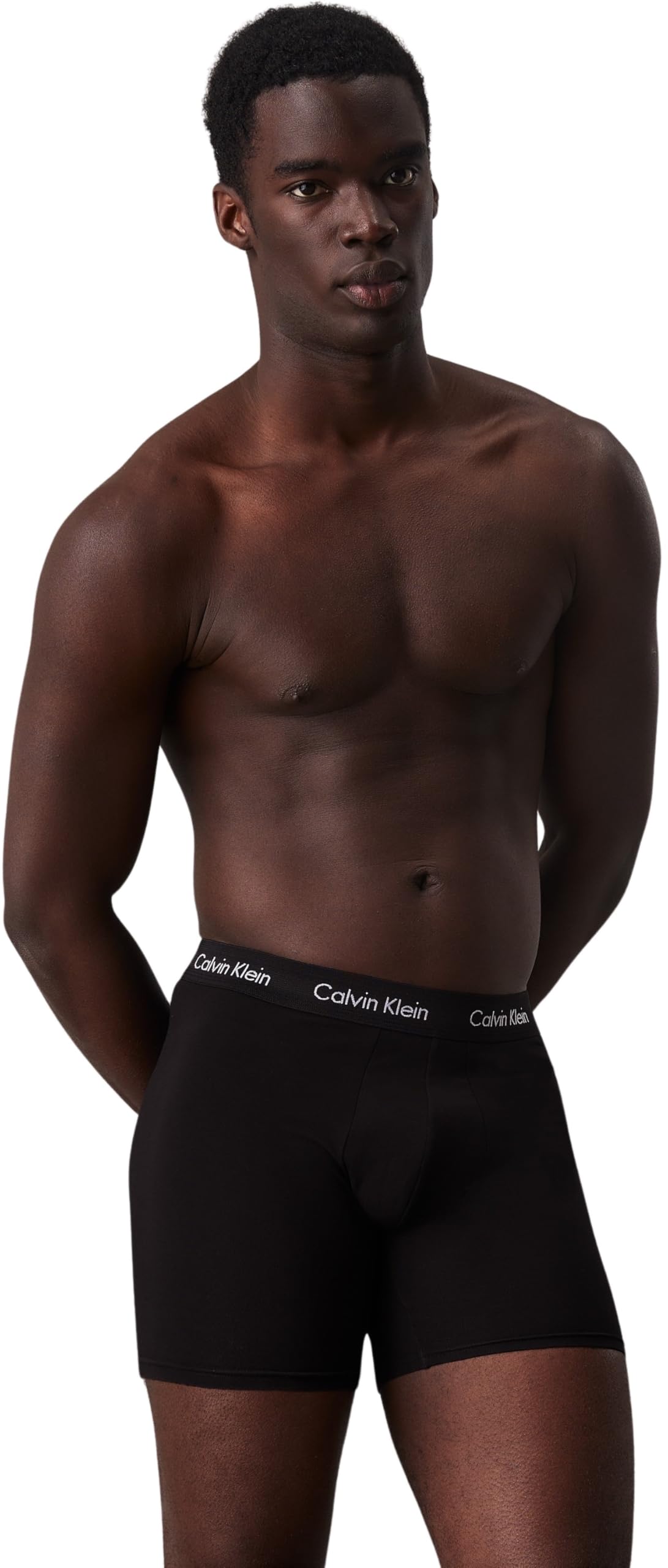 Calvin Klein Herren 3er Pack Boxershorts Briefs Boxer Brief Stretch, Schwarz (Black W Black Wb), L 2