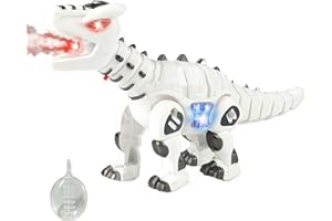 Walking Dinosaur Robot Toys for Boys 3 4-7 8-12- Realistic Big Robot Dinosaur Gifts for Kids, Interactive Dino with Lights, M
