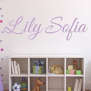 Amazon.com: Fancy Cursive Single Personalized Custom Name Vinyl Wall