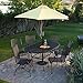 Belham Living Stanton 42 x 72 in. Oval Wrought Iron Patio Dining Table by Woodard - Textured Black