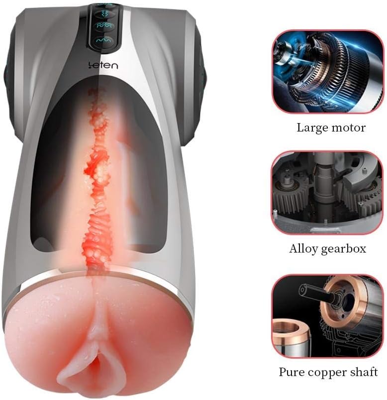 SHEEOPPS Intelligent Male Automatic Píston Cup Sucking 10 Pattern Electronic Mássage Cup Male's Toy for Male T