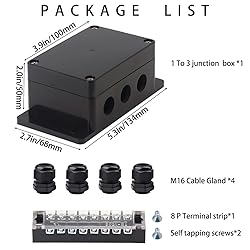 YETLEBOX Watertight Junction Box, IP67 Waterproof