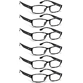 JOSCHOO 6 Pack Computer Reading Glasses for Women and Men with Comfortable Spring Hinges for Men and Womens Readers