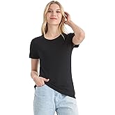 Merino Protect 100% Merino Wool T Shirts Women Crew Neck Tops Short Sleeve Odor Resistance Base Layer Travel Hiking Tee Shirt