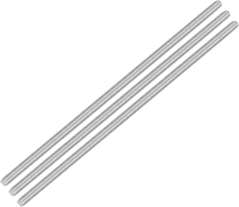 sourcing map M10 x 400mm 304 Stainless Steel Fully Threaded Rod Bar Studs 3 Pcs