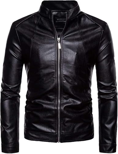 U/A Herren-Lokomotivenjacke aus Leder, modisch, reine Farbe, gewaschen