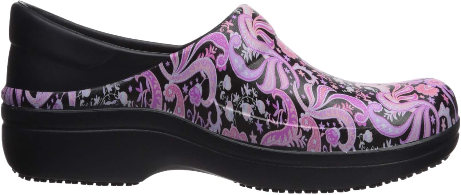  | Crocs Women's Neria Pro II Embellished Clog | Slip Resistant Work Shoes | Mules & Clogs