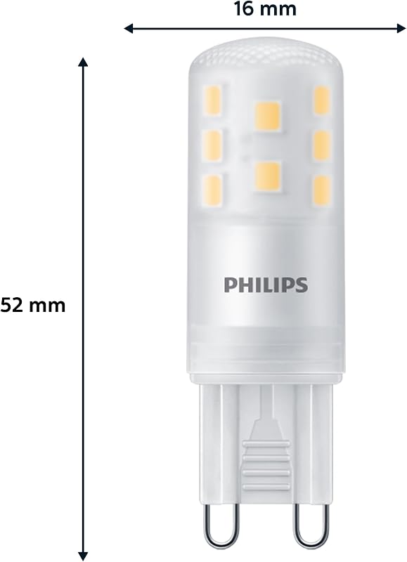 LED ampoule standard, Equivalent 40W halogene, culot G9, éclairage blanc chaud 2700K, 6-pack, nouvelle génération