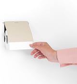 Brabantia ReNew Toilet Roll Holder Wall Mounted Corrosion Resistant Beige view 3
