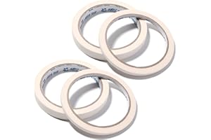 KOOTINN White Nail Art Adhesive Tapes Set - 4 Pcs with 2 Sizes Width (0.5cm+1.2cm) for Creative DIY Nail Designs