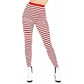 Sugar Sunday Nylon Striped Tights for Women Opaque Stripe Pantyhose Halloween Cosplay Hose