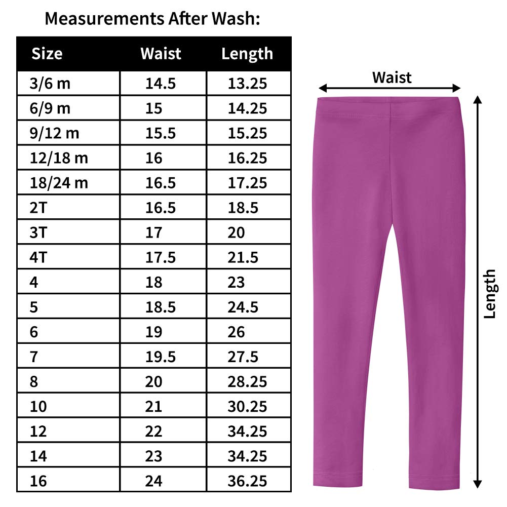 City Threads Girls' Leggings in 100 Cotton for School Uniform or Play