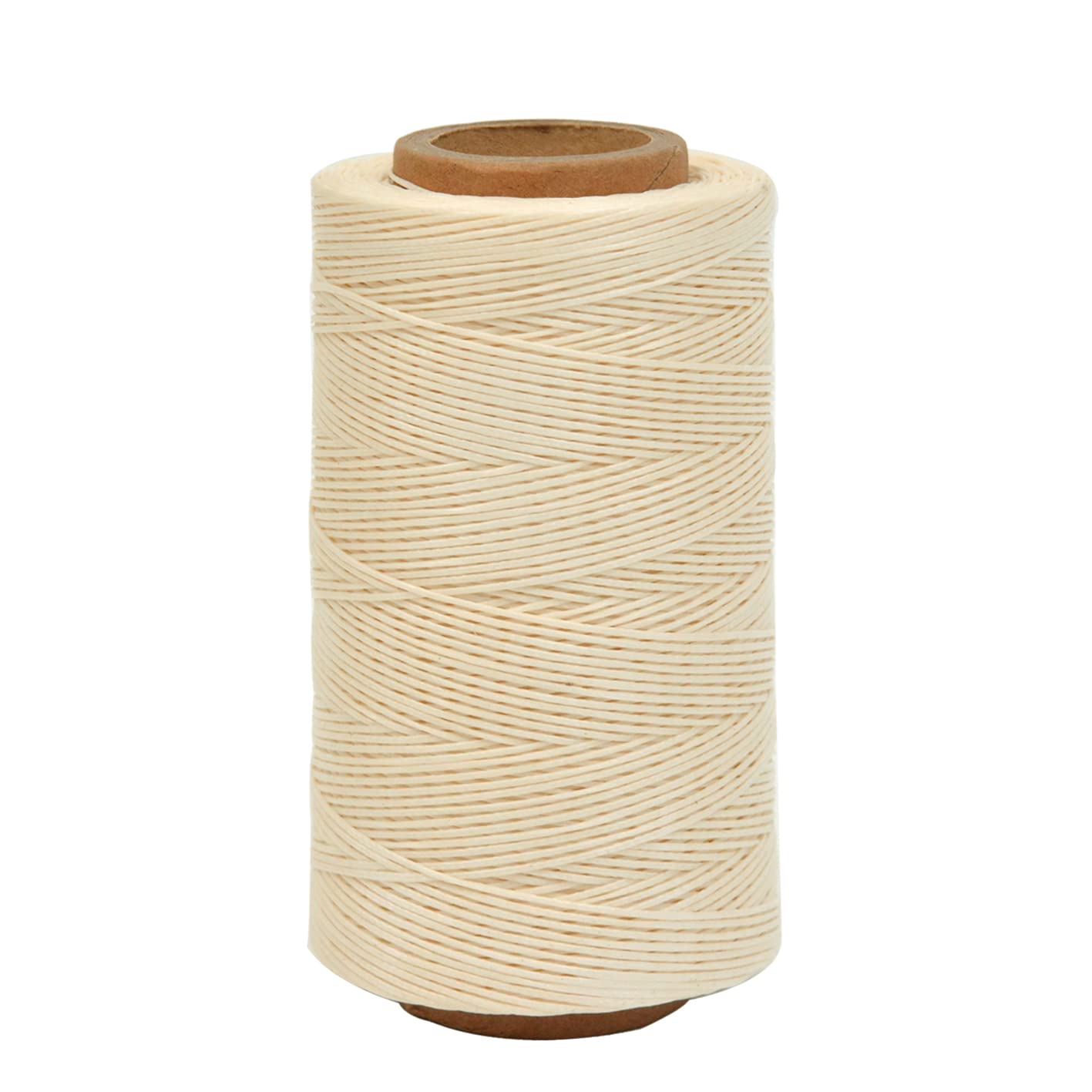 Waxed Thread 284 Yards 150D 0.8MM Leather Sewing Waxed Thread for Shoes Repairing Bookbinding Leather Craft DIY (Beige)