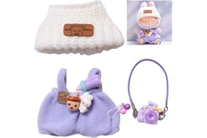 PONENEO Clothes for Labubu Dolls Clothes Accessories, Exquisite Outfit for 6.69 inch Labubu Doll Clothing Set Replacement(No Doll) (Purple, Clothes Suitable for 6.69 inch Doll)