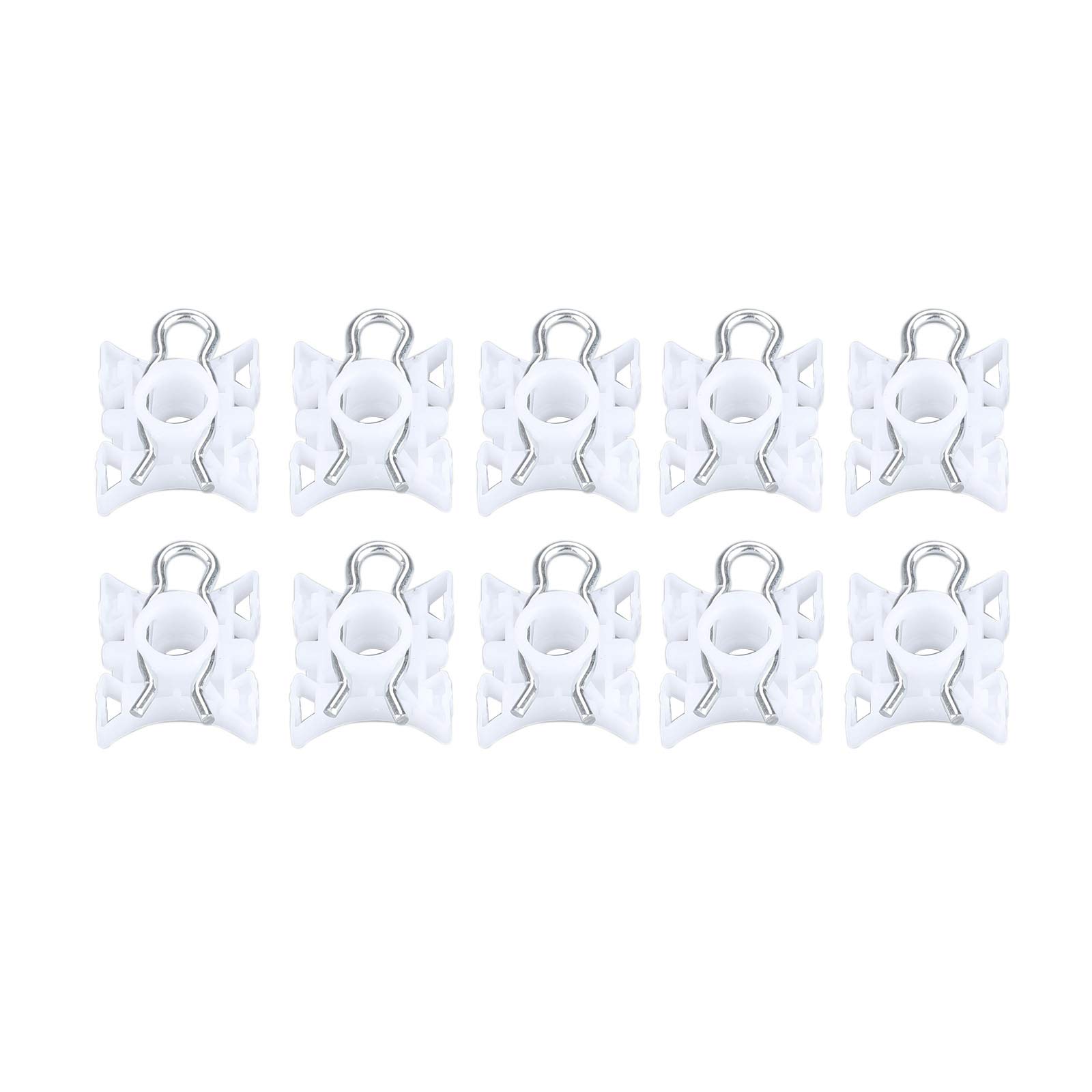 Mtsooning 10Pcs White Front Window Regulator Slider Clips Pivot Buckle, Replacement for BMW E36 E32 E34 3 5 7 Series 325i 525i 535i & Volvo 740 940 960 S80, Fit OEM 3509416 51321938884