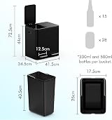 VonHaus 30L Double Recycling Kitchen Bin Black with Removable Inner Bins view 4